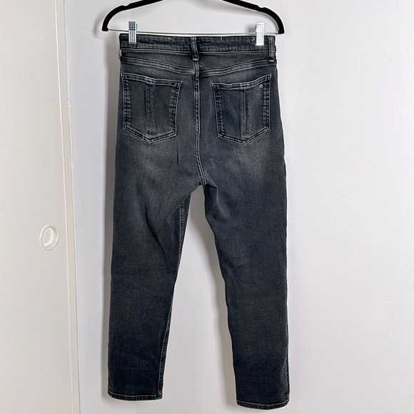 💥 Rag & Bone Nina High Rise Make Cigarette Straight Leg Jeans | Charcoal Black - Picture 5 of 7